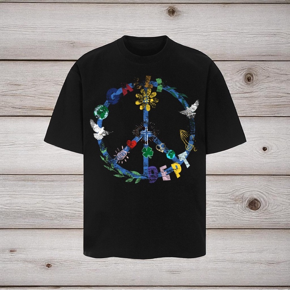 Gallery Dept Black Yellow Short Sleeve Tee